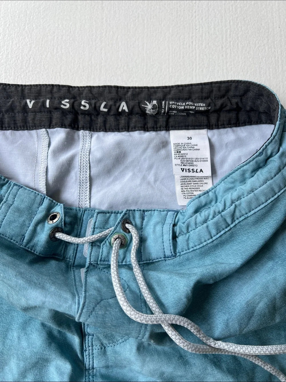 VISSLA Teal Blue Men’s Board Shorts